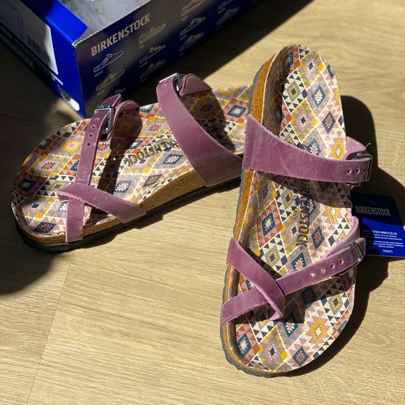 Birkenstock Shoes - Birkenstock Mayari Oiled Leather - Lavender